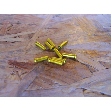 Alligator Terminali filo Alluminio anodizzati oro 10pz