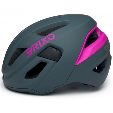 Casco Briko Aero Plus Matt Corduroy Green-Neon Pink