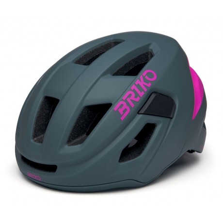 Casco Briko Aero Plus Matt Corduroy Green-Neon Pink