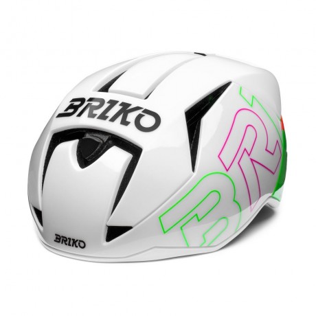 Casco Briko Gass Graphik Matt Shiny Neon Green-Pink-Orange