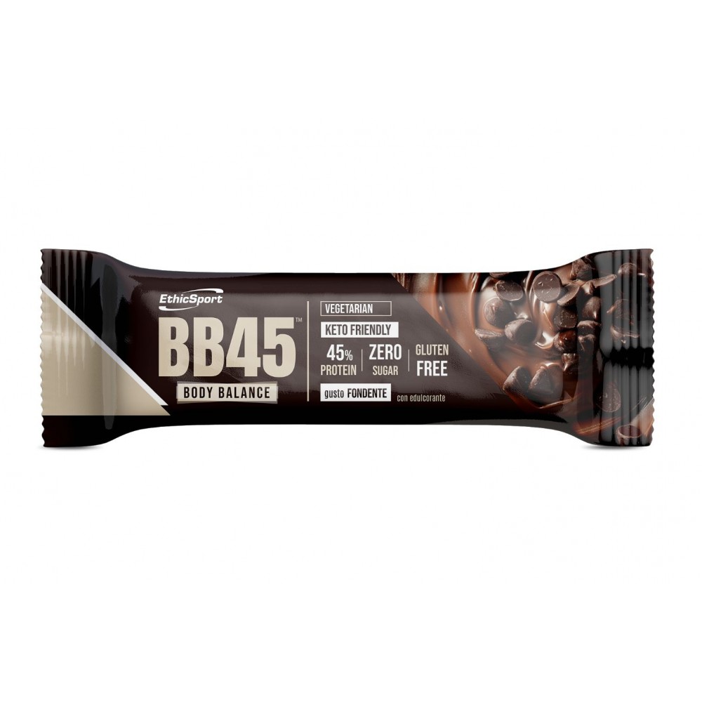 Ethicsport Barrette Proteiche BB45 Body Balance Zero Sugar gusto Fondente