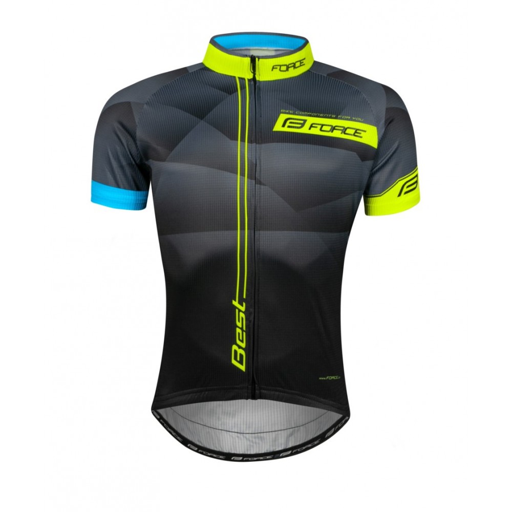 Force Best Maglia ciclismo manica corta Nero Fluo