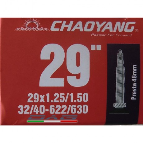 ChaoYang Camera d'aria MTB 29" 1.25/1.50  valvola Presta  48mm Filettata
