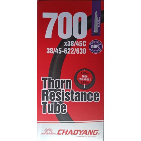 ChaoYang Camera d'aria Resistente alle forature 700x38/45 Valvola Presta 48 mm