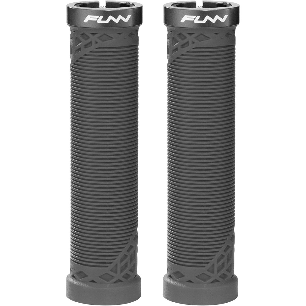 Funn Coppia Manopole MTB HILT 30mm Lockring Nero Collarino in Alluminio