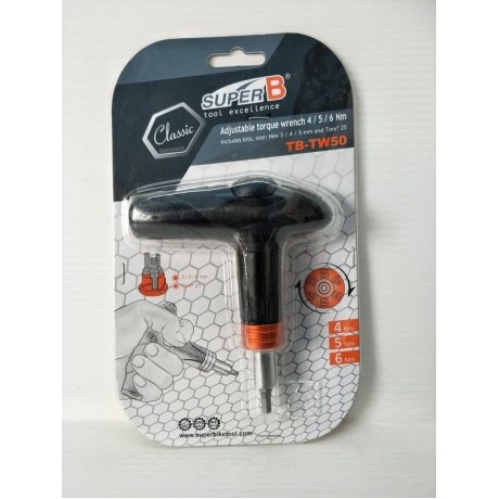 SuperB Chiave Dinamometrica 4 / 5 / 6 Nm  TB-TW50 con Bussole