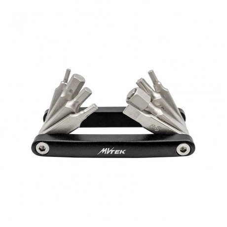 MvTek Multitool 9 Funzioni in Alluminio  Esagonali + Cacciaviti 