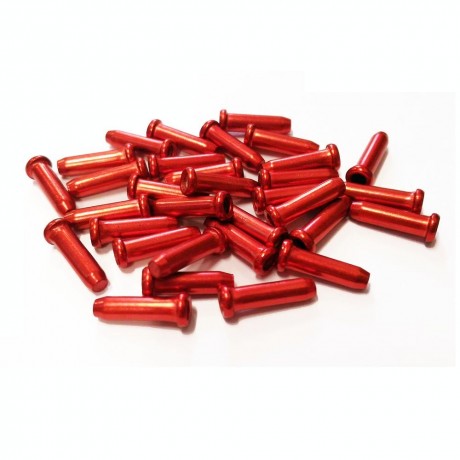 Alligator Terminali filo alluminio anodizzati rosso 10pz