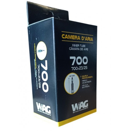 Wag Camera D'aria Bici da Corsa 700x23-25 valvola Presta 60mm Filettata