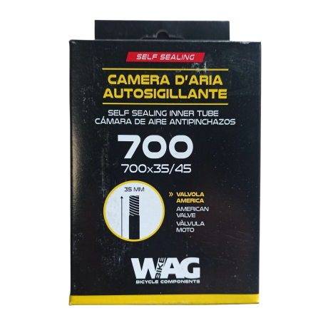 Wag Camera d'aria Autosigillante 700x35/45 Valvola America 34mm smontablie