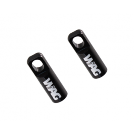 Wag Coppia Tappi Valvola ToolCap Allumino Presta Nero
