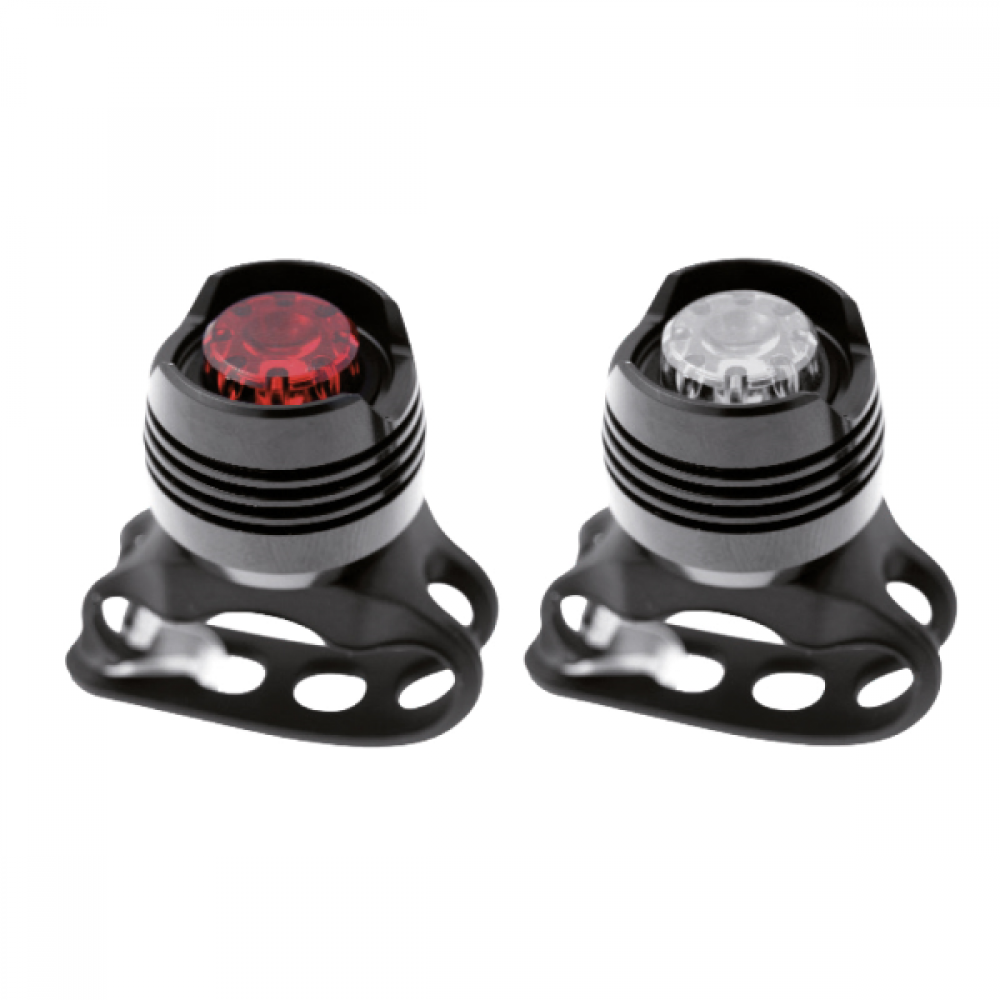 Wag Kit Fanalino Anteriore e Posteriore led Alluminio Nero