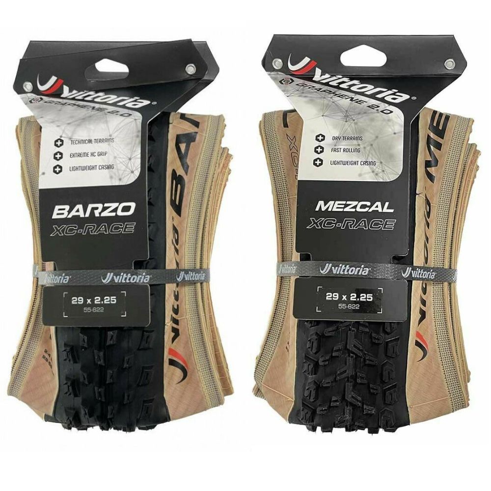 Coppia Copertone Vittoria Barzo/Mezcal III 29 x2.25 XC Race TLR Graphene 2.0