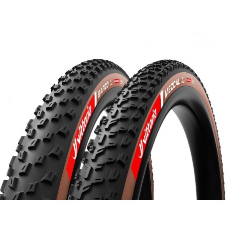 Coppia Copertone Vittoria Barzo -Mezcal XC Race 29 x 2.25 Tubeless Ready Marrone 
