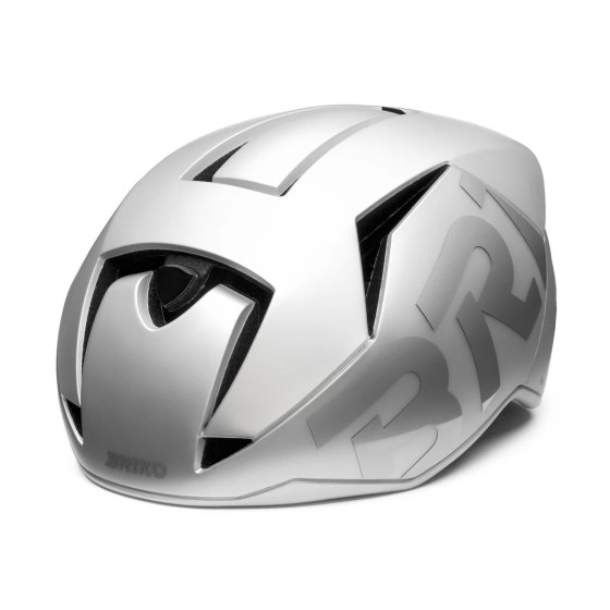 Casco Briko Gass Graphik Matt Shiny Silver