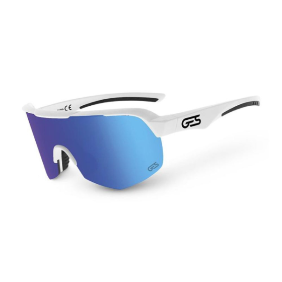 Occhiali Ges Alpha Bianco Lente Revo Blu