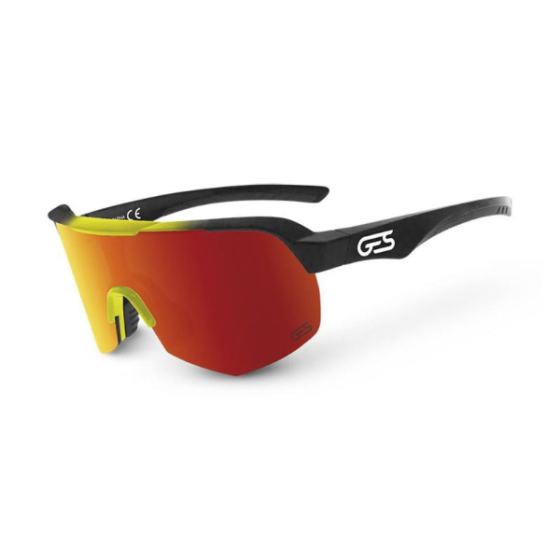 Occhiali Ges Alpha Nero Giallo Lente Revo Arancio