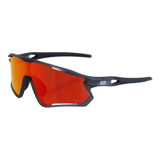 Occhiali Ges Indar Antracite Lente Revo Rosso