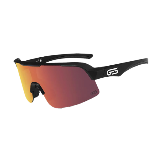 Occhiali Ges Omega Nero Lente Revo Arancio