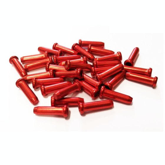Alligator Terminali filo alluminio anodizzati rosso 10pz