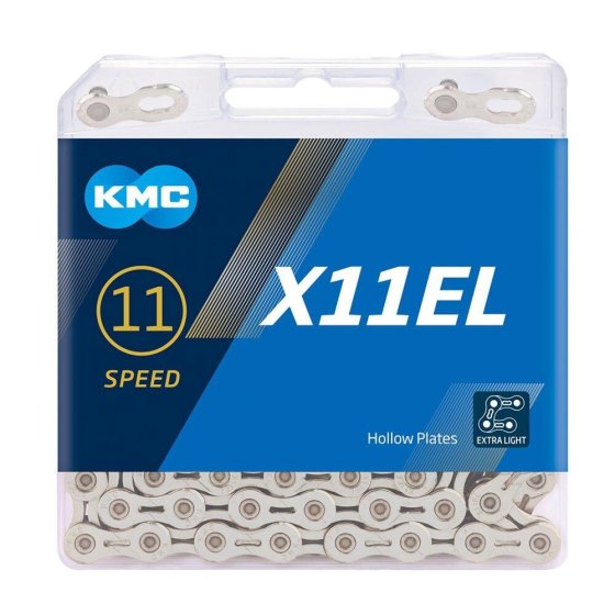 Catena KMC X11EL 11velocità 118 Maglie Argento