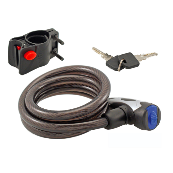 Lucchetto Wag Cavo a spirale 12x1200mm Nero