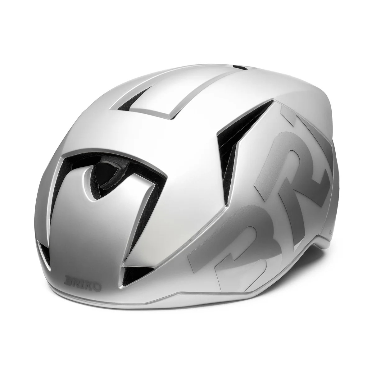 Casco Briko Gass Graphik Matt Shiny Silver