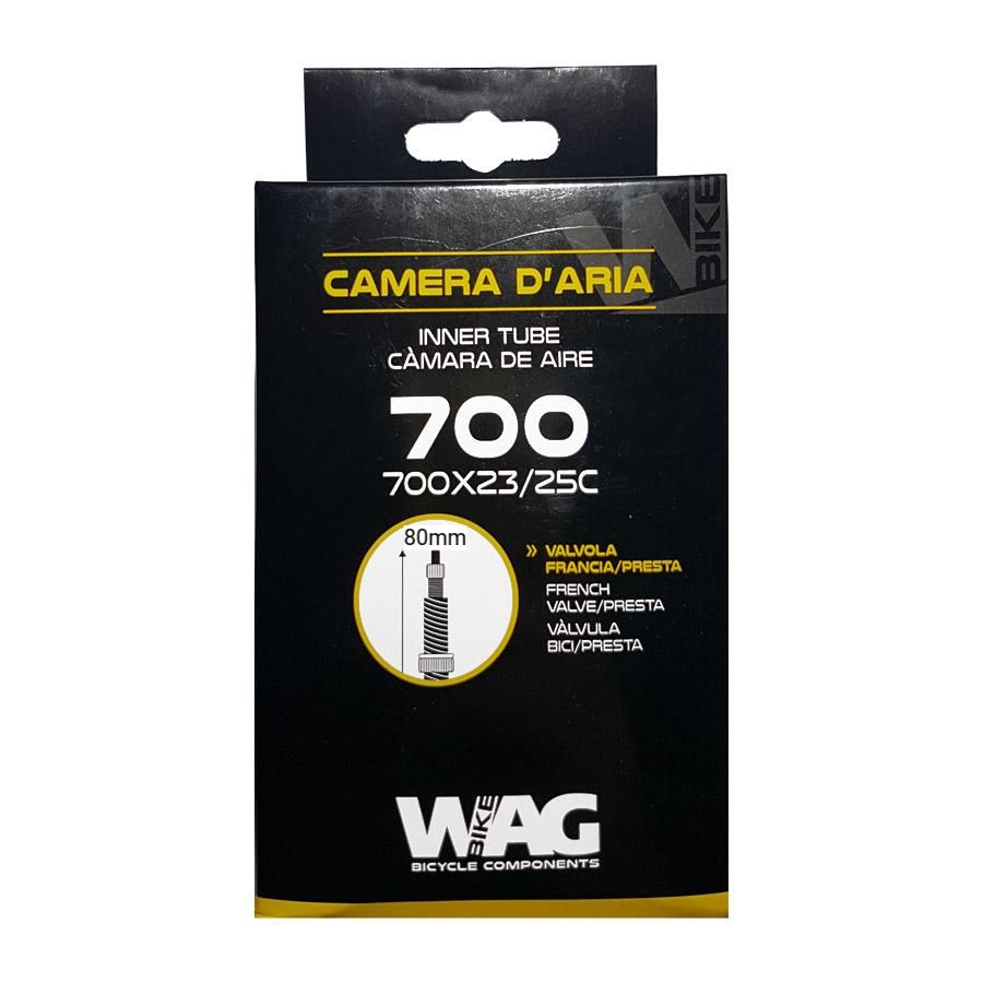 Wag Camera D'aria Bici da Corsa 700x23-25 valvola Presta 80mm Filettata