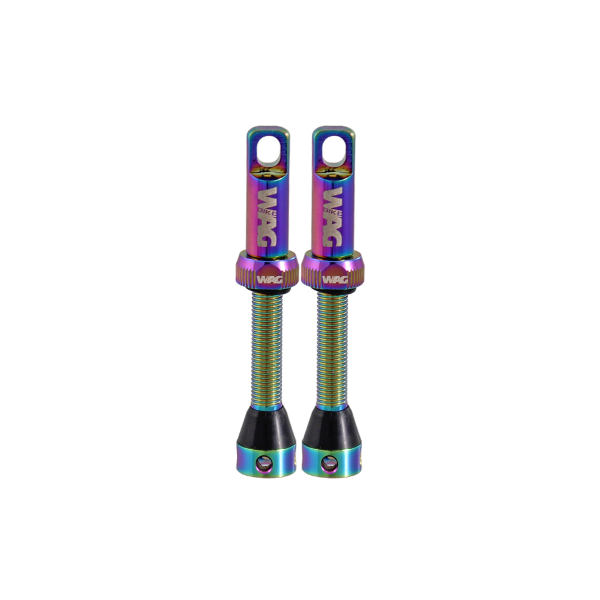 Wag Coppia Valvole Tubeless conica 44mm in alluminio Oil Slick