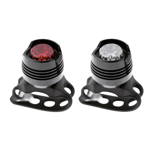 Wag Kit Fanalino Anteriore e Posteriore led Alluminio Nero